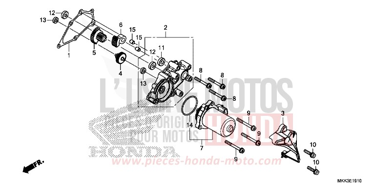 REDUZIERGETRIEBE von Africa Twin PEARL GLARE WHITE (NHB53HB) von 2018